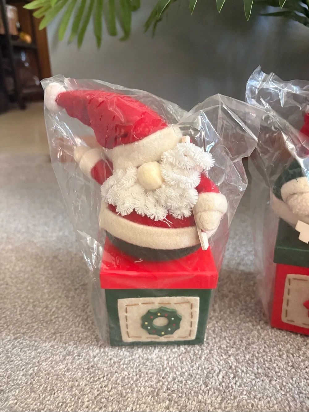 Hand Crafted Red and Green Christmas Character Gift Boxes